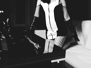 Foot fetish dominatrix hot black and white high heels goddess brunette MILF femdom bdsm kink