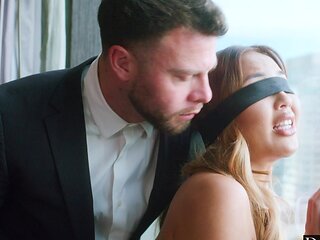 Asian babe with huge boobs gets her throat fucked by Seth in a wild fuck fest