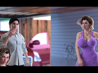 3d anime milfy stepmother seduces her stepson with her huge boobs