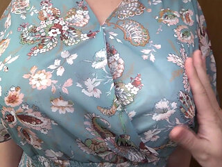 A Cute-faced, Chubby Wife with Sensitive Long Nipples