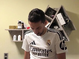 Straight Soccer Guy Jerking off Busts a Huge Load