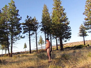 Naked walk in the high desert.