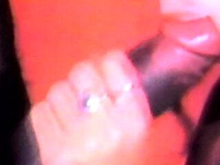 Wet and messy amateur blowjob and handjob