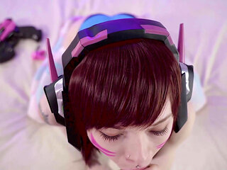 D.va loves a big dick in her tight ass. Karneli Bandi