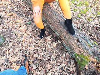 A skinny, sweet redhead I met by chance in the woods milked my balls and cock dry. She also licked my asshole in the process.