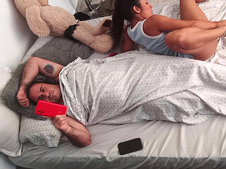 I masturbate in front of my horny stepfather and we make a video.