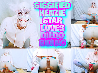 Sissified Kenzie Star Loves Dildo Riding