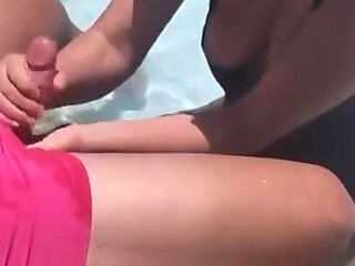 Random Guy Vacation Pool Blowjob