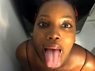 The Nasty Bitch Went Deeper Perfectly Deepthroat His Big Black Cock Cum Swallowing - Jhodez1