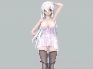 Weak Brown Eyed Girls Sheer Tight Dress Black Lace Panties