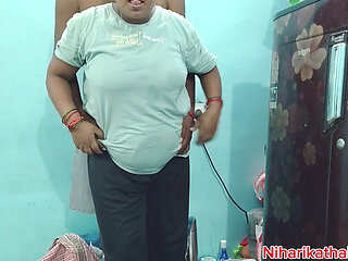 Fucked his new maid for the first time and squirted cum on her pussy