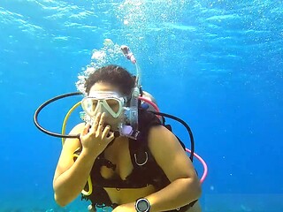 Scuba diving, underwater fuck, diving