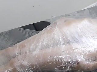 Flavia Blowjob Wrapped in Plastic, with Bastinado and Tit Spanking