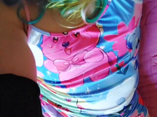 Young Feminine Boy Drssed Up A Woman Dress Off White Big Booty Smooth Feminine Skin