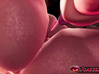 Miranda: Sexy Girl in Pantyhose 3D Hentai - Hot Pussy Fingering Teasing, Standing G-Spot Stimulation with Loud Moans, Pussy Licking on Bed Leading to Squirt