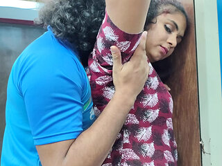 Hot couple romantic kiss