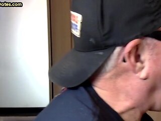 Gay wild dude enjoys blowing nice dick in gloryhole