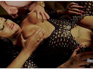 Monstertit Milf Creampied On Halloween Gangbang
