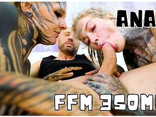 Capitano Eric In Horny Inked Girls Italian Big Dick Anal Threesome