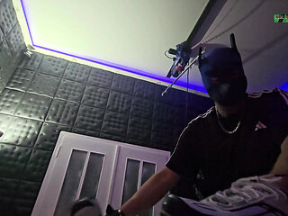 playing puppies pleasure on the rack bondage, handjob, sneakers, smelly shoes and the yellow ballon part 2