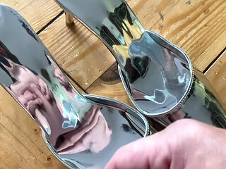 3 cumshots on silver mules