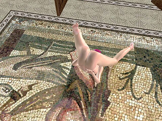 Beautiful Shemale Fingers Ass &amp_ Shakes Dick 3D Cartoon Hentai
