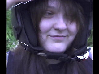 Look at my boobs on a motorcycle!