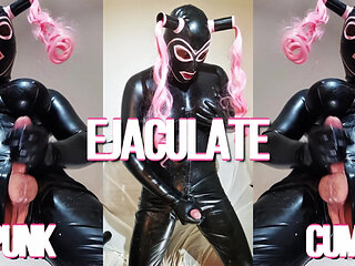 Masturbation In Latex Catsuit - LatexLix