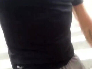 Showing off My Big Bulge on the Street