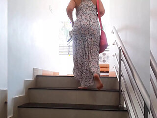 Amateur Blonde Mature Wife Enjoys Naked Sex After Walking