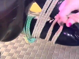 Suspended in Rope for a Good Fisting