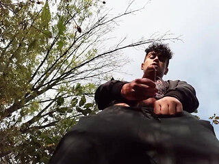 Risky Masturbation Ends in Cum Rain