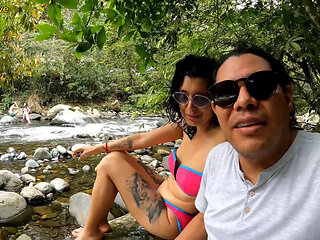 Foreigner Fucks Me in a River Made Me Suck Guebo and I Loved His Cum Colombian Sex