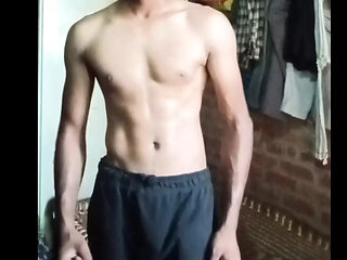 Indian showing his perfect body and voice