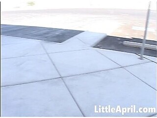 Blonde Little April Masturbates In Public