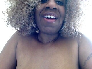 Ebony mistress feeds you a mouthful of spittle