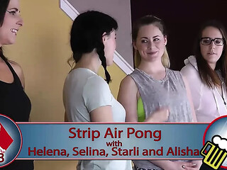 The Strip Air Pong losers eagerly please the winners