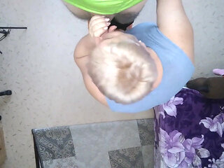 I do a blowjob to an electrician and swallow cum