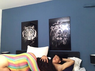 Hot blonde gives amateur boyfriend a horny blowjob