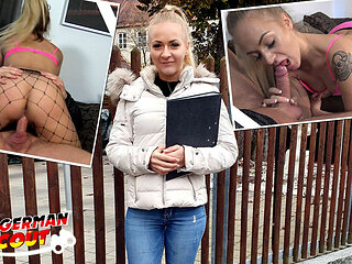 German Scout - Bavarian Law Student Girl Cigolita Pick up for First Casting Fuck