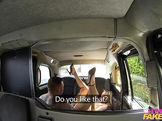 Female Fake Taxi - Tattooed Guy Cums on Driver's Face for Fare