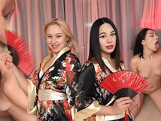 Good Anal Fucking 2 on 2 with Asian Vibe