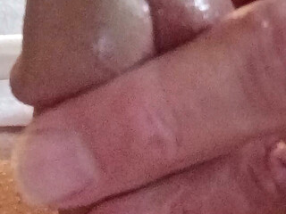 Cock head stimulation with precum