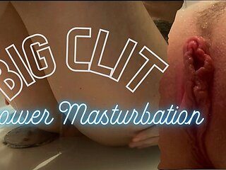 Big Clit Masturbation - Underneath the Shower - Trixie Fox