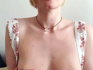 Amateur striptease and Solo masturbation