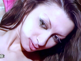 Angelina: Horny Arab Brunette Angelina Doing a Strip