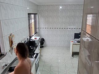 Maid Takes off Her Clothes and Accepts a Facial for Extra.