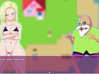 Android 18 slutty sex with Trunks using wet deep pussy dragon ball xxx - android quest for the ball