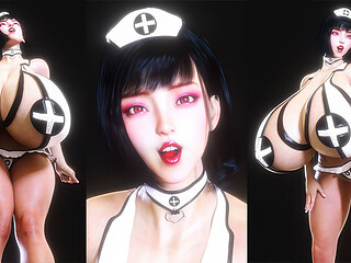 Burdensomely Heavy Massive Hanging Tits Nurse Treats Her Patient to Max Relief