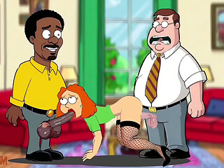 Slut Wife Blowjob to Neighbor and Doesn'_t Notice Husband Returns from Work. Wife BBC. Cuckold Husband. Cartoon